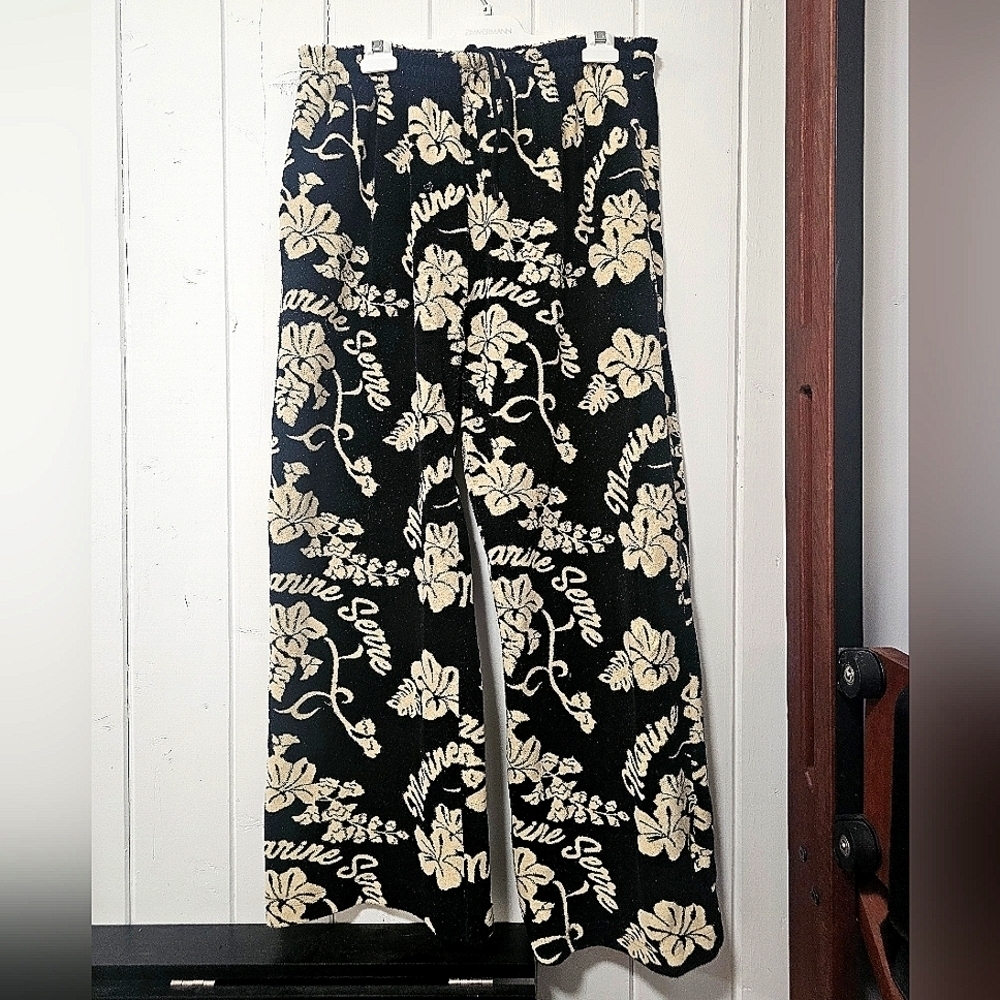 Marine Serre White Line Jacquard Towel Trousers Sweatpants Size XXL - Picture 5 of 9